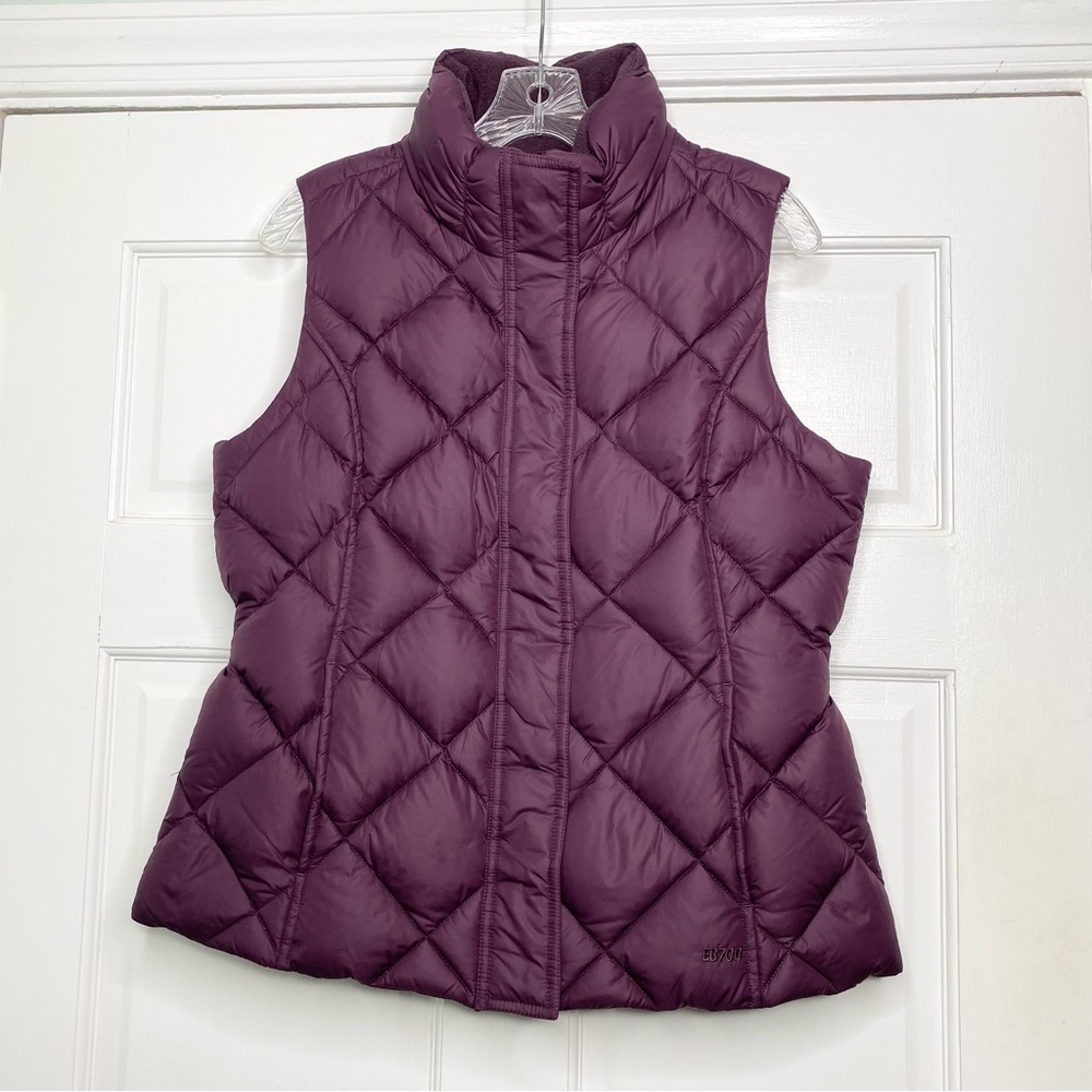 Eddie Bauer Plum Quilted Down Vest